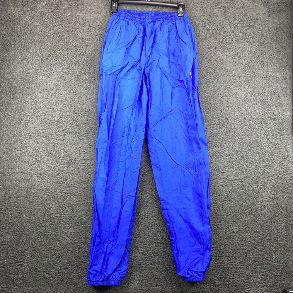 Vintage The Victor Track Pants‎ Mens M Blue Nylon Anoton USA Made Joggers